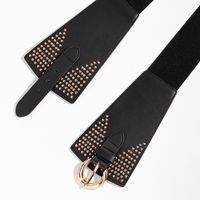 Vintage Style Simple Style Solid Color Alloy Rivet Women's Leather Belts main image 6