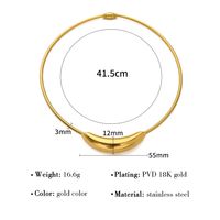 Rostfreier Stahl Titan Stahl 18 Karat Vergoldet IG-Stil Einfacher Stil Geometrisch Überzug Halsband sku image 1
