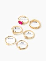 IG Style Simple Style Sun Heart Shape Butterfly 14K Gold Plated Rhinestones Alloy Wholesale Rings main image 2