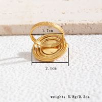 Wholesale Jewelry Glam Lady Spiral Ferroalloy Natural Stone Turquoise Inlay Rings main image 3