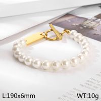 Stainless Steel Elegant Simple Style Solid Color Bracelets main image 10