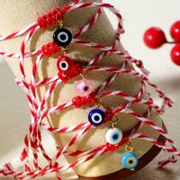 Casual Beach Devil's Eye Glass Rope Women's Drawstring Bracelets main image 6