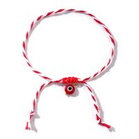 Casual Beach Devil's Eye Glass Rope Women's Drawstring Bracelets sku image 2