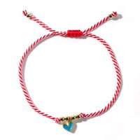 Elegant Streetwear Heart Shape Alloy Women's Drawstring Bracelets sku image 1