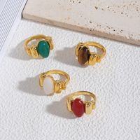 Wholesale Jewelry Glam Lady Geometric Alloy Stone Rings main image 1