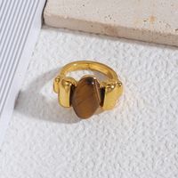 Wholesale Jewelry Glam Lady Geometric Alloy Stone Rings sku image 3
