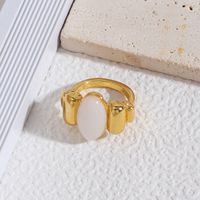 Wholesale Jewelry Glam Lady Geometric Alloy Stone Rings sku image 4