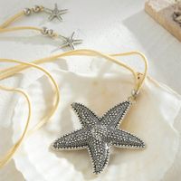 Marine Style Starfish Zinc Alloy Gold Plated Women's Pendant Necklace main image 5