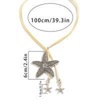 Marine Style Starfish Zinc Alloy Gold Plated Women's Pendant Necklace main image 2
