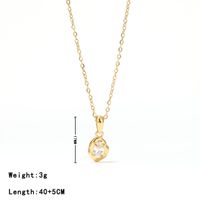 Stainless Steel White Gold Plated Gold Plated Elegant Asymmetrical Oval Plating Zircon Pendant Necklace sku image 1