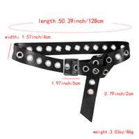 Simple Style Commute Solid Color Pu Leather Belt Buckle Women's Leather Belts main image 4