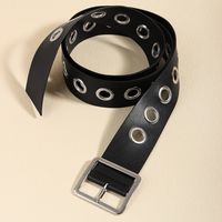 Simple Style Commute Solid Color Pu Leather Belt Buckle Women's Leather Belts main image 6