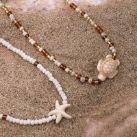Marine Style Beach Starfish Seed Bead Women's Necklace main image 5