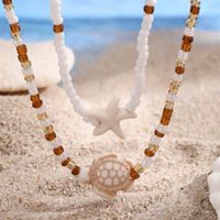 Marine Style Beach Starfish Seed Bead Women's Necklace main image 1