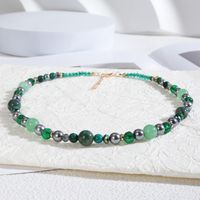 Lady Ethnic Style Color Block Beaded Arylic Beaded Women's Necklace main image 3