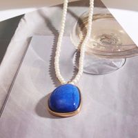 Retro Strassenmode Geometrisch Künstliche Perle Zinklegierung Perlen Frau Halskette Mit Anhänger main image 4