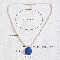Retro Streetwear Geometric Artificial Pearl Zinc Alloy Beaded Women's Pendant Necklace main image 2