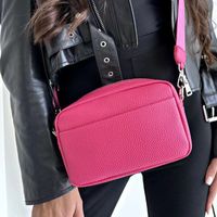 Women's Small Pu Leather Solid Color Basic Zipper Crossbody Bag main image 1