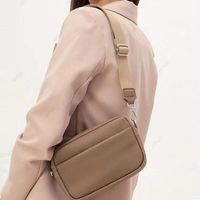 Women's Small Pu Leather Solid Color Basic Zipper Crossbody Bag sku image 15
