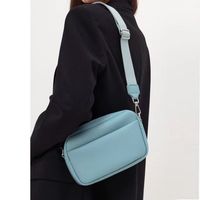 Femmes Petit Faux Cuir Couleur Unie De Base Fermeture Éclair Sac Bandoulière main image 4