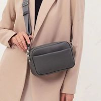 Women's Small Pu Leather Solid Color Basic Zipper Crossbody Bag sku image 17