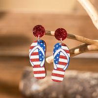 1 Pair Bohemian National Flag Butterfly Wood Drop Earrings main image 6