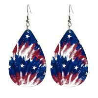 1 Pair Ethnic Style Streetwear National Flag American Flag Arylic Drop Earrings main image 4