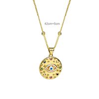 Vacation Bohemian Geometric Stainless Steel Artificial Gemstones Alloy Beaded Plating Women's Necklace sku image 2