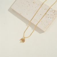Copper 14K Gold Plated Vintage Style Simple Style Commute Inlay Ice Cream Tree Flower Zircon Pendant Necklace main image 6