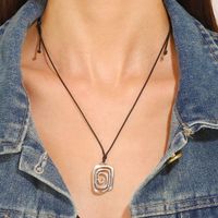 Simple Style Streetwear Geometric Alloy Women's Pendant Necklace main image 1
