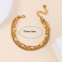 Streetwear Solid Color 304 Stainless Steel 14K Gold Plated Bracelets In Bulk main image 10