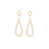 1 Pair Simple Style Solid Color Inlay Copper Zircon Drop Earrings sku image 1