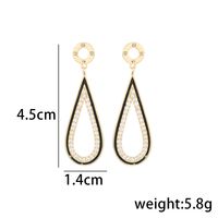 1 Pair Simple Style Solid Color Inlay Copper Zircon Drop Earrings sku image 3