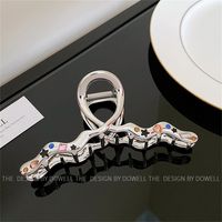 Women's Casual Sweet Star Waves Alloy Inlay Artificial Diamond Hair Claws main image 7