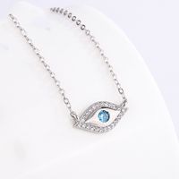 Simple Style Devil's Eye Sterling Silver Inlay Zircon Necklace 1 Piece main image 1