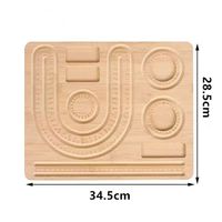 Simple Style Solid Color Wood Display Plate 1 Piece sku image 1