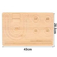 Simple Style Solid Color Wood Display Plate 1 Piece sku image 3