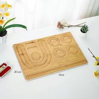 Simple Style Solid Color Wood Display Plate 1 Piece sku image 4