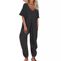 Women's Outdoor Daily Beach Streetwear Solid Color Full Length Pocket Jumpsuits main image 2