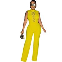 Women's Daily Beach Date Vacation Solid Color Jumpsuits sku image 1