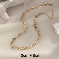 304 Stainless Steel 14K Gold Plated Lady Streetwear Solid Color Necklace main image 2