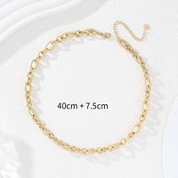 304 Stainless Steel 14K Gold Plated Lady Streetwear Solid Color Necklace main image 4