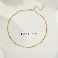 304 Stainless Steel 14K Gold Plated Lady Streetwear Solid Color Necklace main image 6