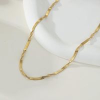 304 Stainless Steel 14K Gold Plated Lady Streetwear Solid Color Necklace main image 5