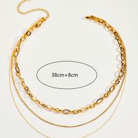 304 Stainless Steel 14K Gold Plated Lady Streetwear Solid Color Necklace main image 8