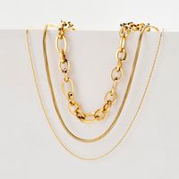 304 Stainless Steel 14K Gold Plated Lady Streetwear Solid Color Necklace main image 7