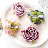 Women's Romantic Sweet Rose Synthetic Yarn Plastic Hair Clip main image 4