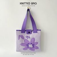 Women's Medium Polyester Flower Beach Flip Cover Shoulder Bag sku image 4