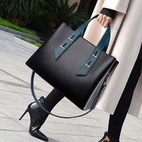 Women's Medium Pu Leather Solid Color Classic Style Zipper Tote Bag main image 5