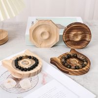 Simple Style Round Square Wood Jewelry Tray 1 Piece main image 1